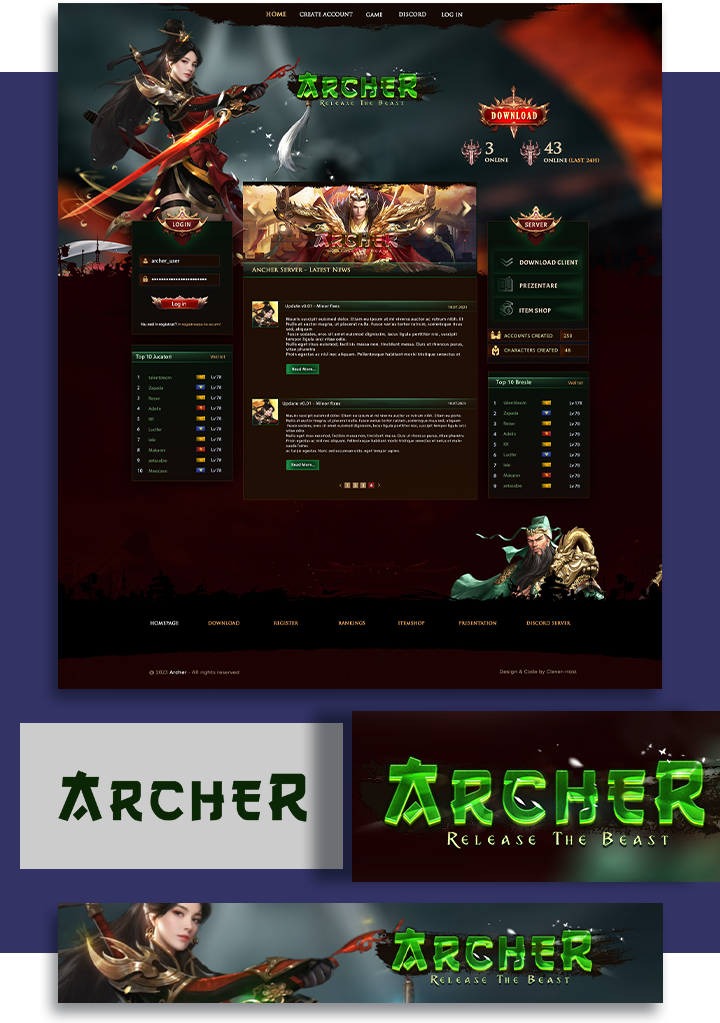 Metin2 Game Website Template